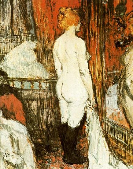 Henri de toulouse-lautrec Weiblicher akt vor der Spiegel France oil painting art